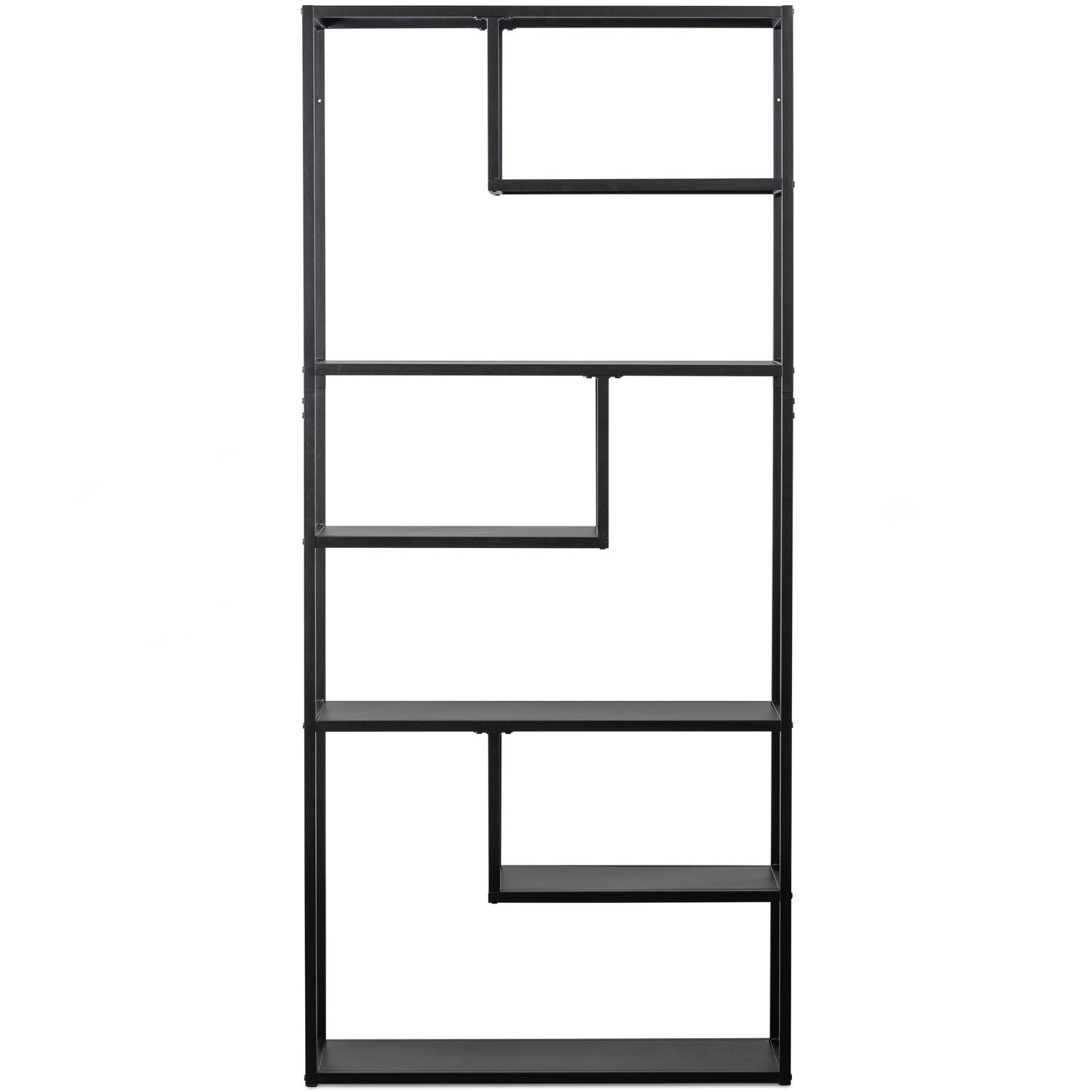 Libreria a giorno in metallo nero opaco Teun