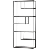 Libreria a giorno in metallo nero opaco Teun