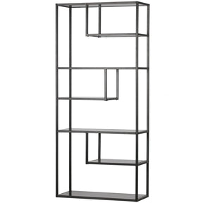Libreria a giorno in metallo nero opaco Teun