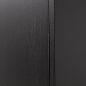 Credenza 1 anta in legno di pino nero opaco Teun 188x44 cm