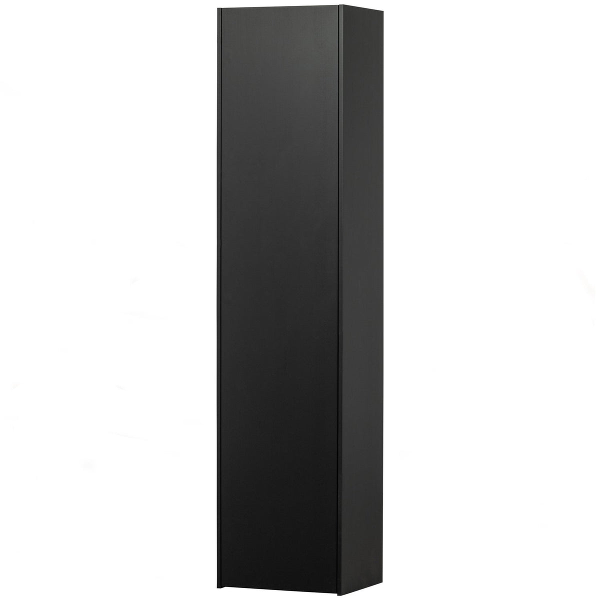 Armadio 1 anta in legno di pino nero opaco Teun 188x44 cm