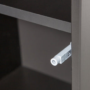Credenza 1 anta in legno di pino nero opaco Teun 188x44 cm