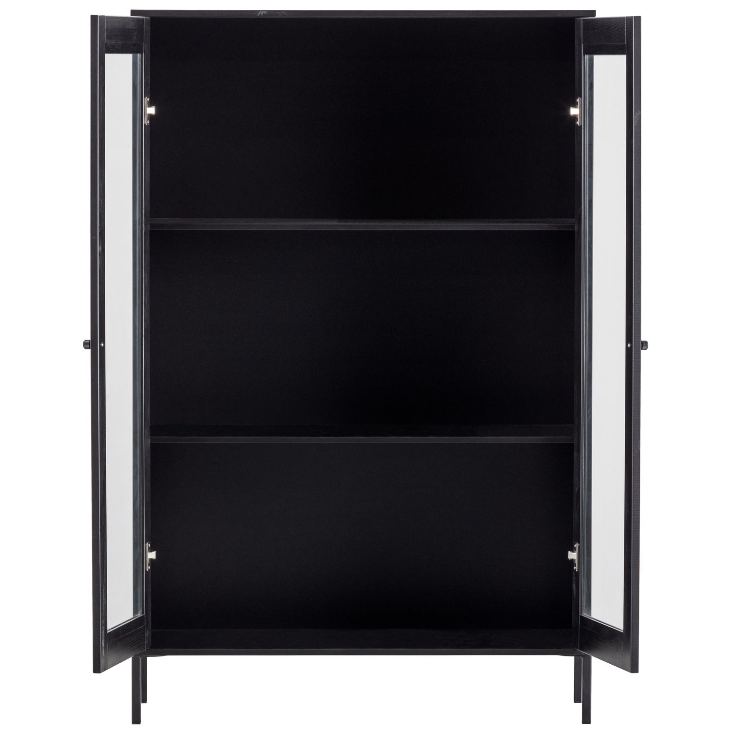 Vetrina 2 ante in legno di pino Xam 155x100 cm