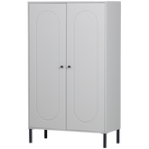 Credenza 2 ante in legno di pino grigio Sela 90x149 cm