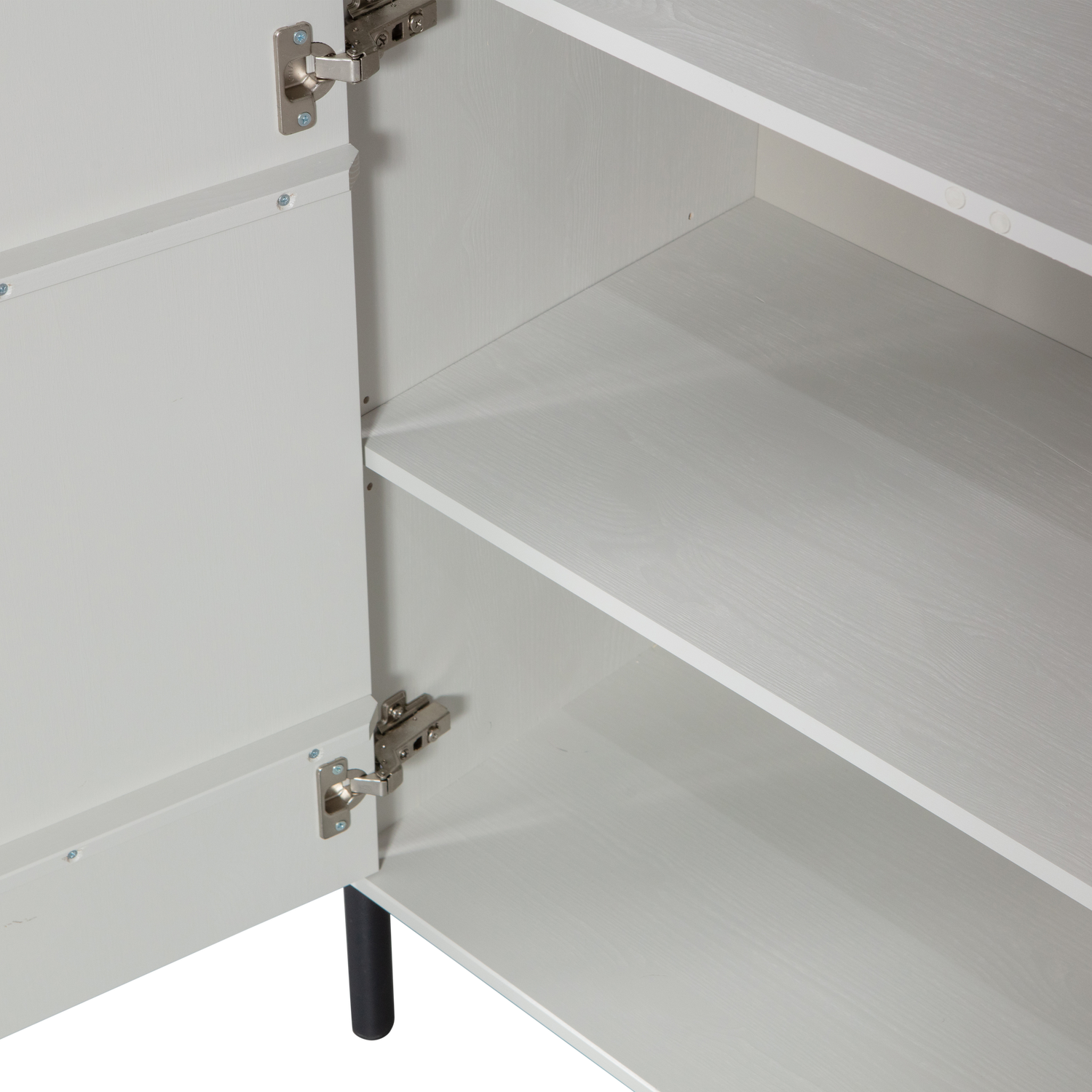 Credenza 2 ante in legno di pino grigio Sela 90x149 cm