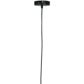 Lampada a sospensione in iuta nera Kace 26x45 cm