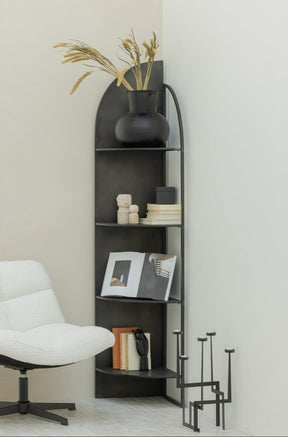 Candeliere in metallo nero opaco Dash 51x30 cm