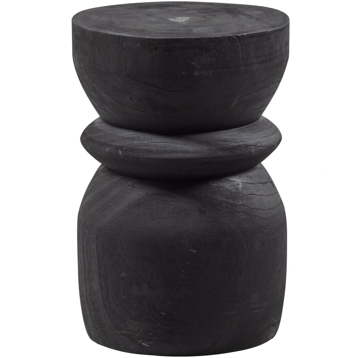 Sgabello in legno nero Bikkel 40x28 cm