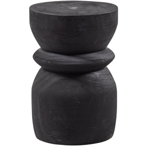 Sgabello in legno nero Bikkel 40x28 cm