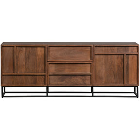 Mobile TV 2 cassetti 2 ante in legno di mango Forrest 54x140 cm