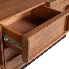 Mobile TV 2 cassetti 2 ante in legno di mango Forrest 54x140 cm