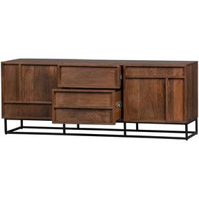 Mobile TV 2 cassetti 2 ante in legno di mango Forrest 54x140 cm