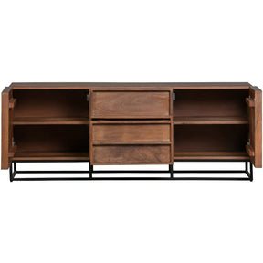Mobile TV 2 cassetti 2 ante in legno di mango Forrest 54x140 cm