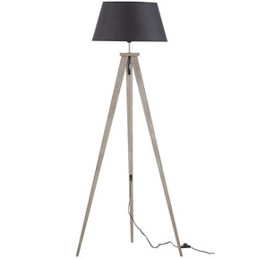 Lampada da terra in bambù nera Omar 153x60 cm