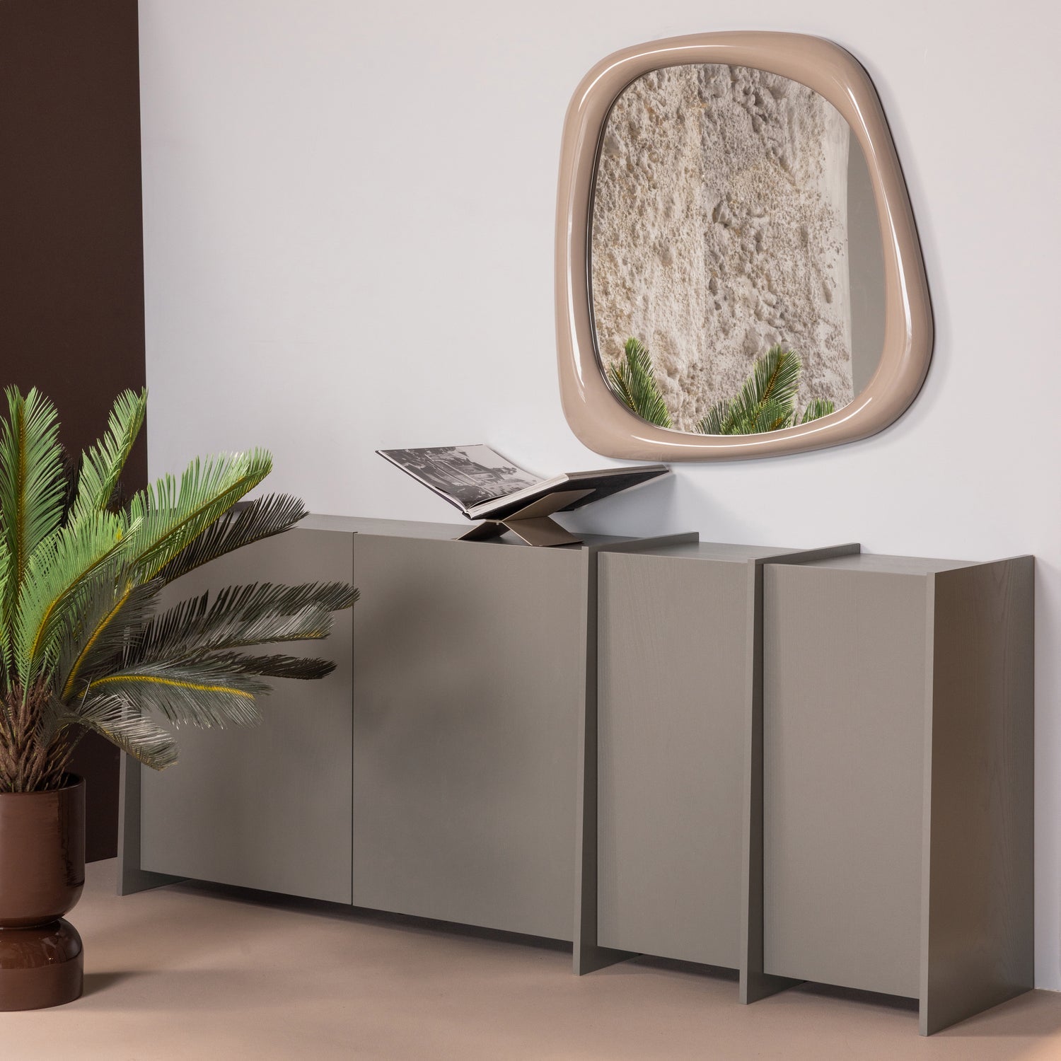 Madia 4 ante in legno di frassino Aske 200x85 cm