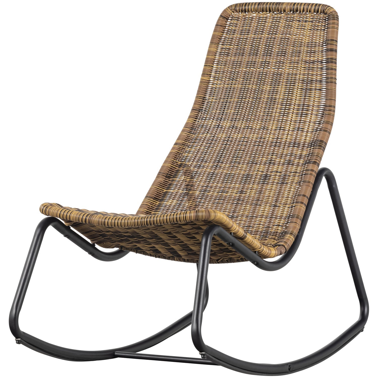 Sedia a dondolo da esterno in rattan Tom 51x97 cm