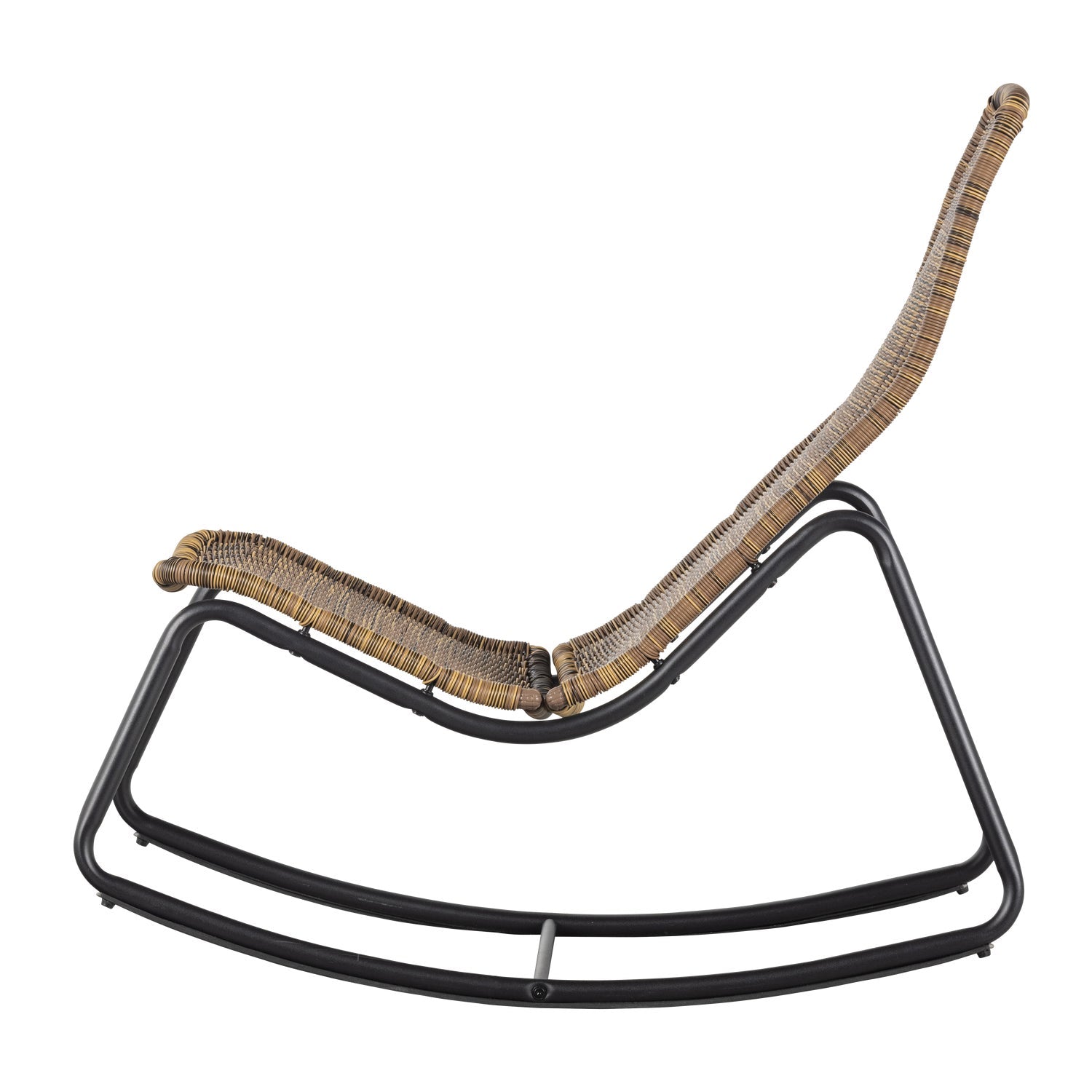 Sedia a dondolo da esterno in rattan Tom 51x97 cm