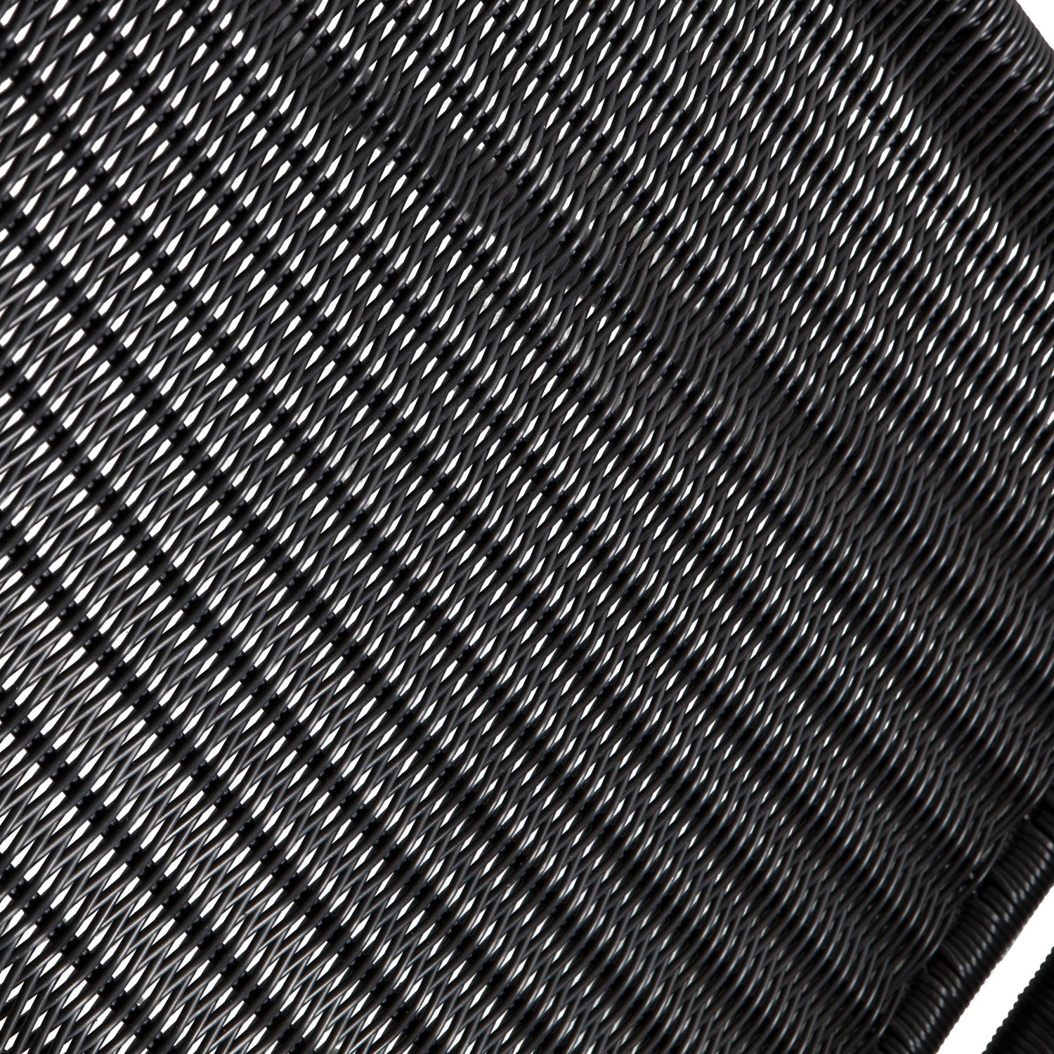 Sedia a dondolo da esterno in rattan nero Tom 51x97 cm