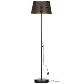 Lampada da terra in metallo nero Kars 161x42 cm