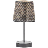 Lampada da tavolo in metallo nero Kars 56x28 cm