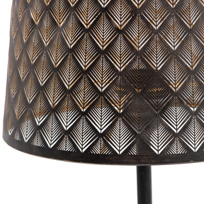 Lampada da tavolo in metallo nero Kars 56x28 cm