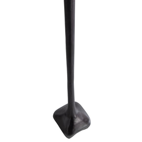 Portalampada in alluminio nero Foss 129x18 cm