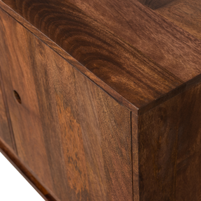 Credenza 4 ante in legno di mango noce Staes 70x200 cm