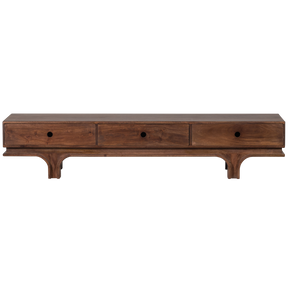 Mobile TV 3 cassetti in legno di mango Staes 37x180 cm