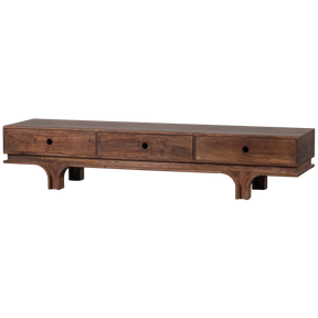 Mobile TV 3 cassetti in legno di mango Staes 37x180 cm