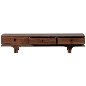 Mobile TV 3 cassetti in legno di mango Staes 37x180 cm