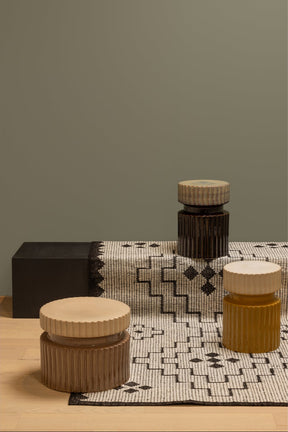 Tavolino in ceramica smaltata Geer 48x35 cm