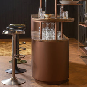 Sgabello da bar in alluminio Isaac 39x81 cm