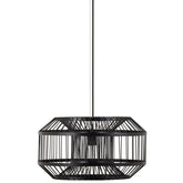 Lampada a sospensione in metallo nero Esila 29x50 cm