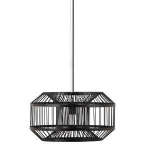 Lampada a sospensione in metallo nero Esila 29x50 cm