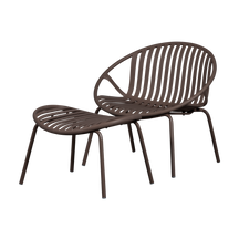 Poltrona da giardino con poggiapiedi Bray 81x73 cm