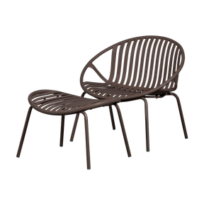 Poltrona da giardino con poggiapiedi Bray 81x73 cm