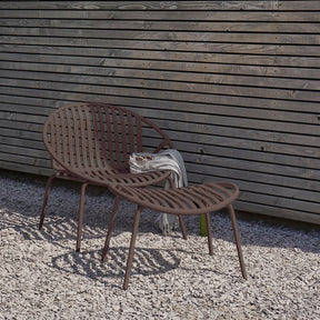 Poltrona da giardino con poggiapiedi Bray 81x73 cm