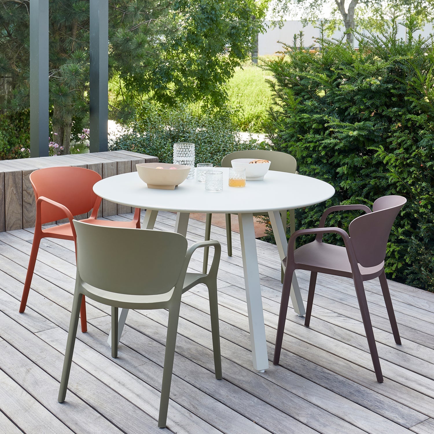 Tavolo da esterno in alluminio grigio chiaro Kryo 120x75 cm