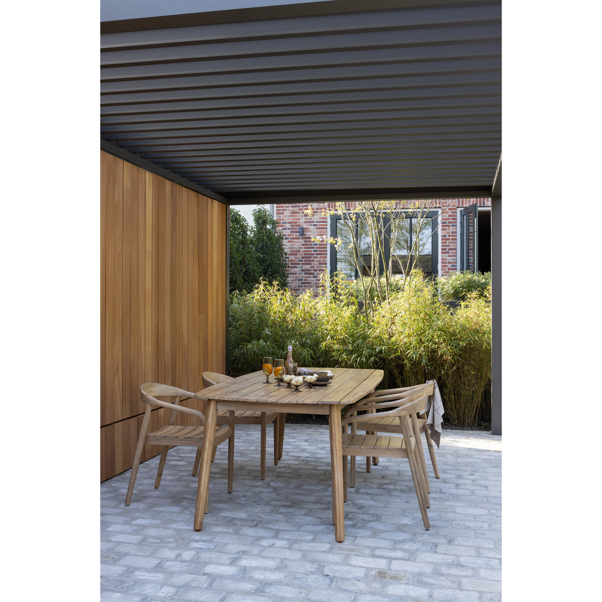 Tavolo da esterno in legno di acacia Roots 215x76 cm