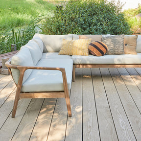 Divano da esterno in legno di acacia Rivus 227x67 cm