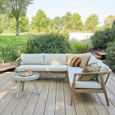 Divano da esterno in legno di acacia Rivus 227x67 cm