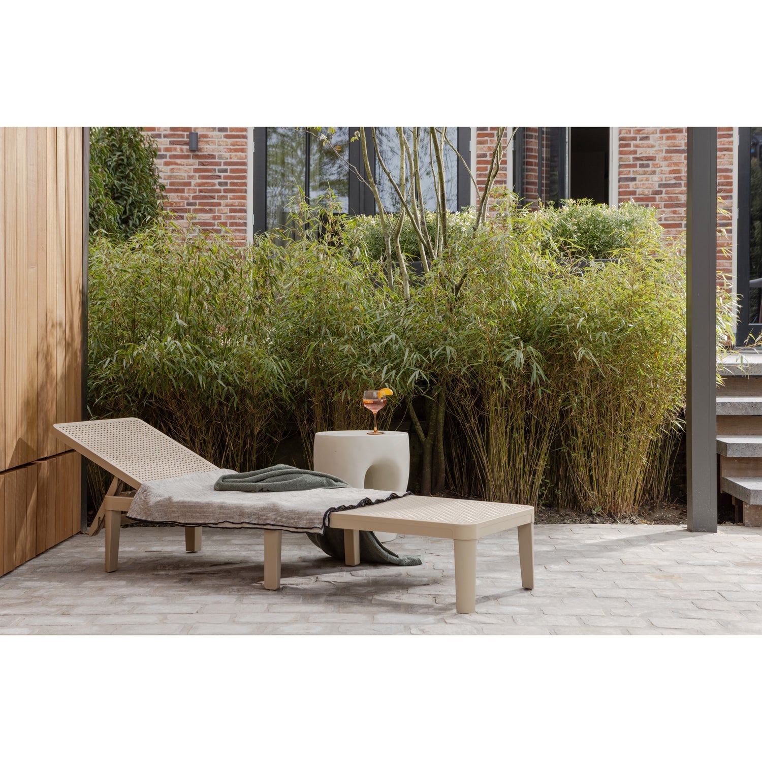 Lettino da giardino in polipropilene Jinte 55x29 cm
