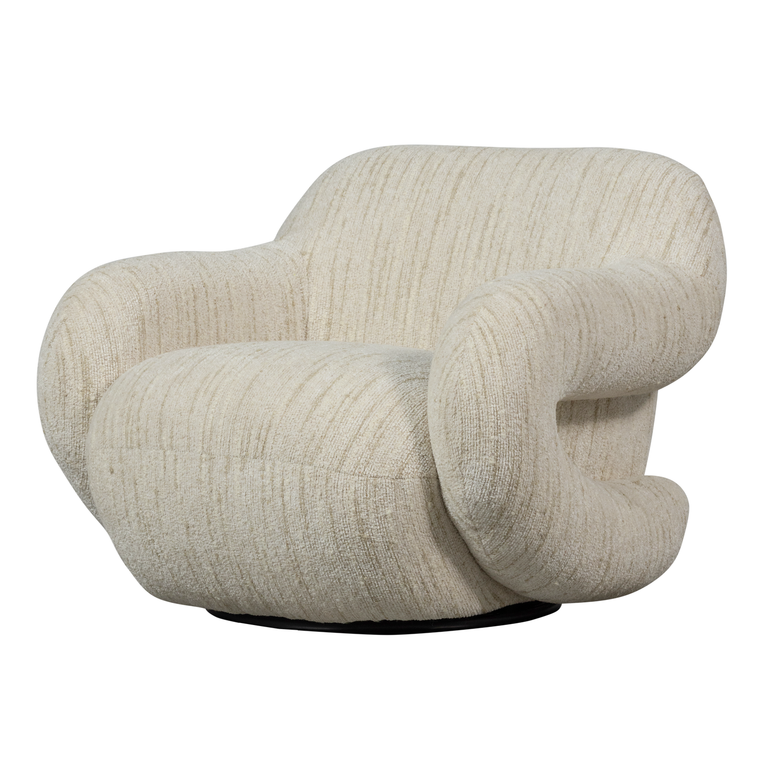 Poltrona girevole in tessuto Miva 88x70 cm