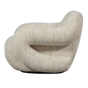 Poltrona girevole in tessuto Miva 88x70 cm