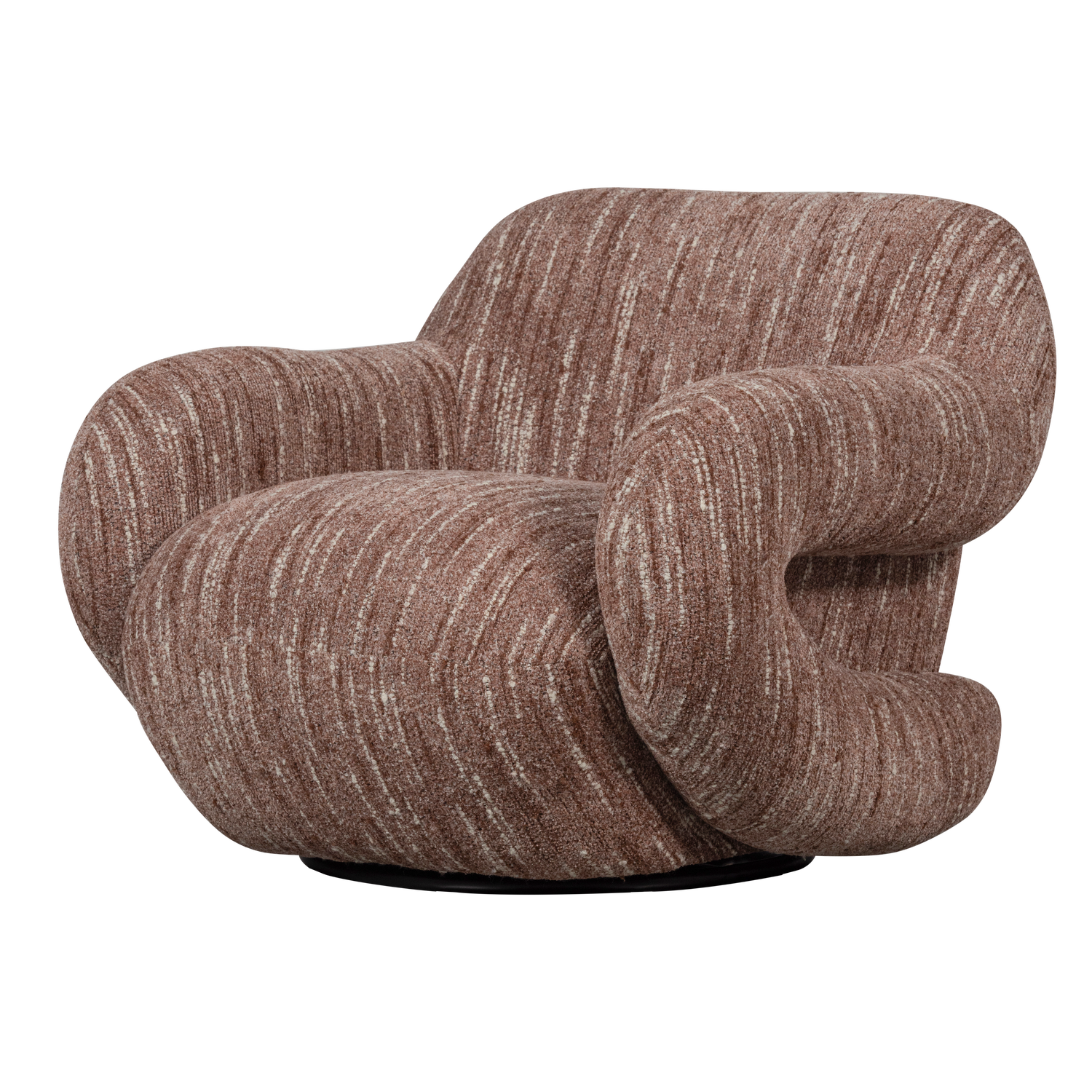 Poltrona girevole in tessuto Miva 88x70 cm