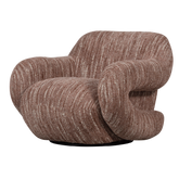 Poltrona girevole in tessuto Miva 88x70 cm
