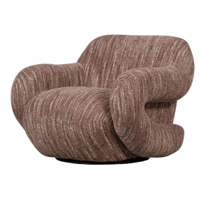 Poltrona girevole in tessuto Miva 88x70 cm