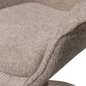 Sedia regolabile in tessuto beige Marten 70x90 cm