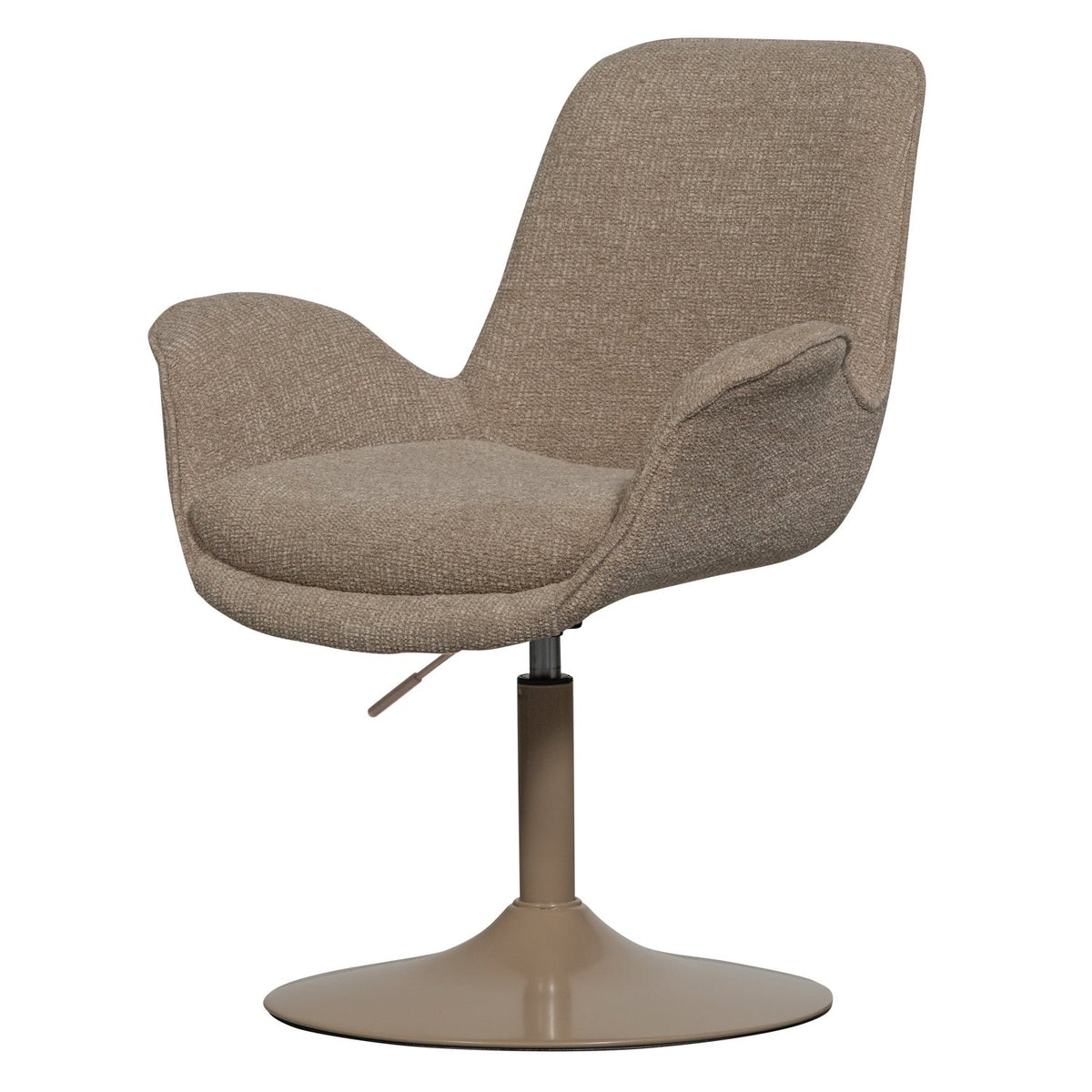 Sedia regolabile in tessuto beige Marten 70x90 cm