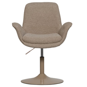 Sedia regolabile in tessuto beige Marten 70x90 cm